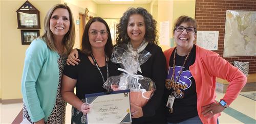 Peggy Crofut (second from left)was our May Substitute of the Month recipient nominated by Northbrook.